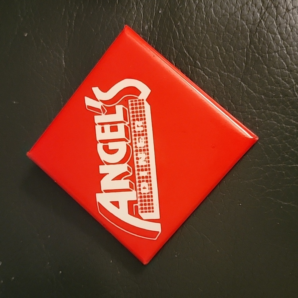 Vintage ANGELS DINER Pin Historic Orlando Restaurant Waitress Flare 1990s